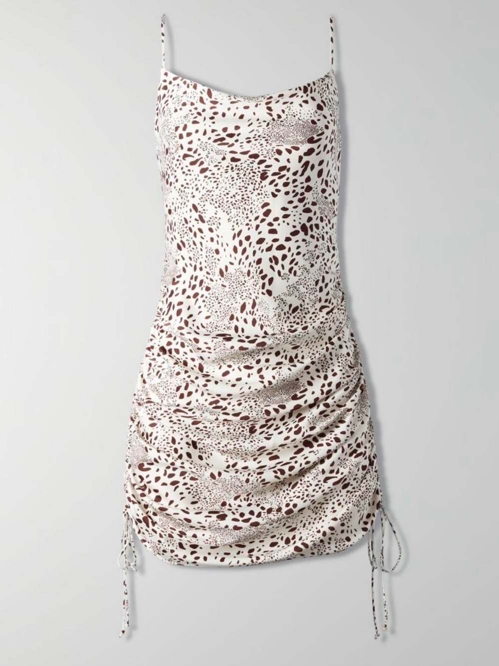 Wilfred Cream Spotted Slip Dress with Brown Print